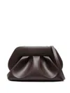Themoirè Bios Pleated Clutch Bag In Brown