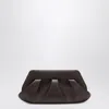 Themoirè Hand Pleated Rectangular Cross-body Bag In Brown