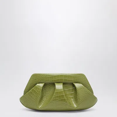 Themoirè Women's Emera Clutch Kiwi Crocodile Effect In Green