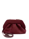 Themoirè Hand Clutch Bag In Bordeaux Tia Suede In Blue