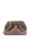 Themoirè Tia Suede Clutch In Green