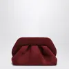 Themoirè Hand Clutch Bag In Bordeaux Tia Suede In White