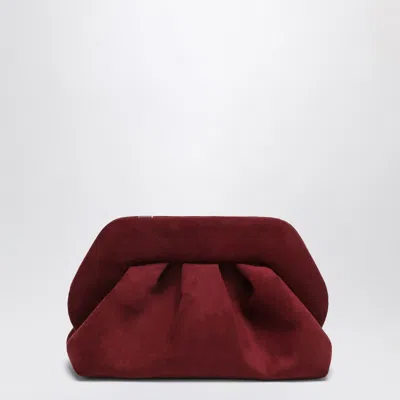 Themoirè Women's Tia Clutch Plum Suede Effect In White