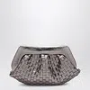Themoirè Woven Silver Clutch In Multi