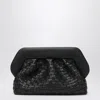 Themoirè Geo Micro Woven Clutch Bag In Black