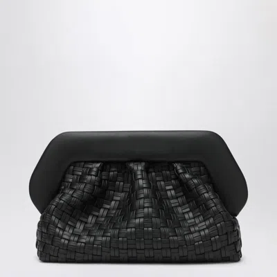Themoirè Woven Bios Clutch Bag In Black