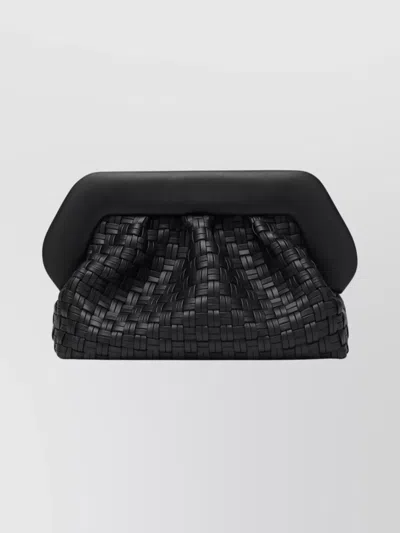 Themoirè Woven Bios Clutch Bag With Structured Frame