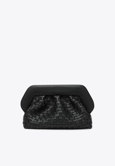 THEMOIRÈ WOVEN BIOS LEATHER CLUTCH BAG