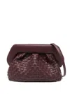 Themoirè Woven Detachable-strap Clutch Bag In Brown