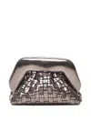Themoirè Woven Metallic-effect Mini Bag In Silver