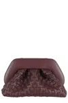 Themoirè Woven Micro Bag With Structured Frame In Brown