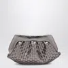 Themoirè Textured Metallic Clutch Structured Shape In Metallic