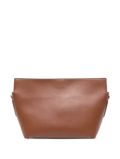 Themoirè Zoe Small Clutch Bag In Brown