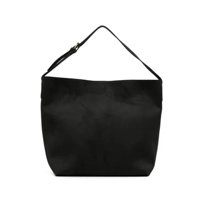 Themoirè Zoe Suede-effect Shoulder Bag In Black