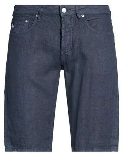 The.nim Standard The. Nim Standard Man Shorts & Bermuda Shorts Navy Size 32 Linen In Multi