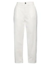The.nim The. Nim Standard Woman Pants Ivory Size 27 Cotton, Lyocell, Elastane In White