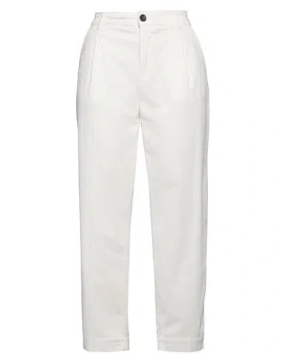 The.nim The. Nim Woman Pants Ivory Size 27 Cotton, Lyocell, Elastane In White