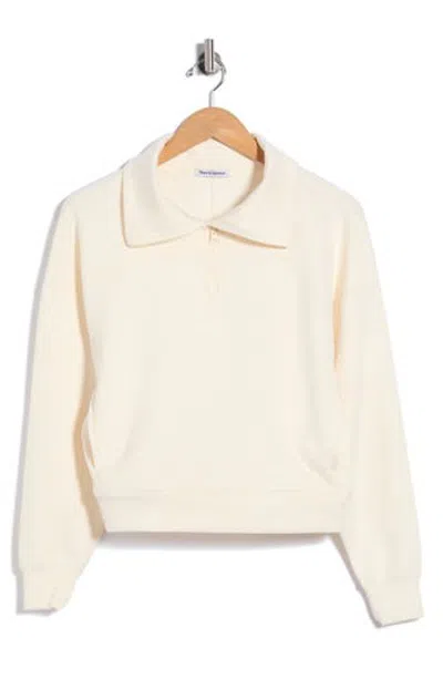 Theo And Spence Quarter Zip Pullover In White
