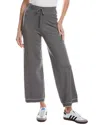 Theo And Spence Stripe Trim Wide Leg Pant In Gray