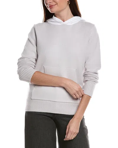 Theo And Spence Two-tone Sweater Hoodie In Gray