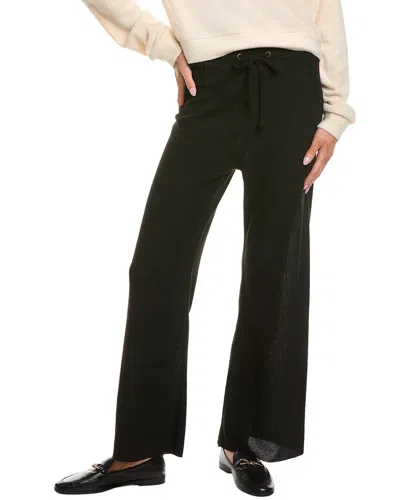 Theo And Spence Waffle Yummy Wide Leg Pant In Black
