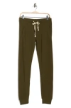 Theo And Spence Yummy Pocket Brushed Knit Joggers In Green