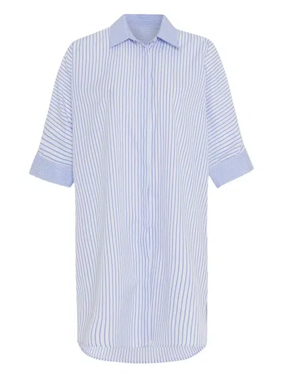 Theo By Tim Van Steenbergen Striped Button-down Shirt Dress