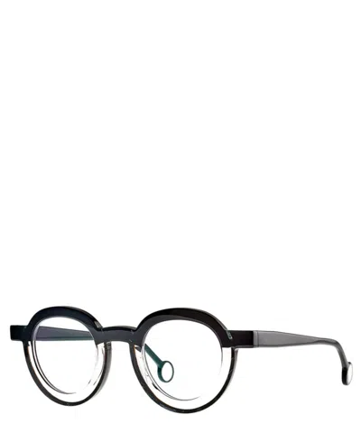 Theo Eyeglasses Ayunan 001 Black+astrakhan+transparent In Crl