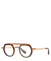 Theo Eyeglasses Bezel 008 Fairy Brown+mm Gold In Crl
