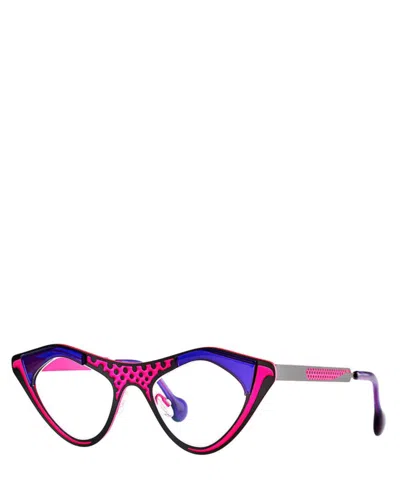 Theo Eyeglasses Liz 445 C 5+306+transparent Orchid In Crl