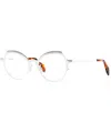 Theo Eyeglasses Pendeloque 385 Tackroom White In Crl
