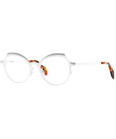 Theo Eyeglasses Pendeloque 385 Tackroom White In Crl