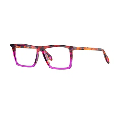 Theo Eyewear Alba 008 Brown Dalmatian+transparent Purple8