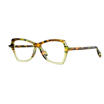 Theo Eyewear Bedtime 004 Green/yellow Ecail+transparent Light Moss4