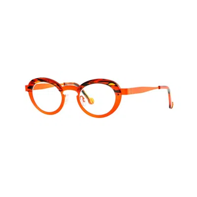 Theo Eyewear Burner 014 Fluo Orange + Brown/orange Ecail