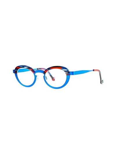 Theo Eyewear Burner Glasses In Blue