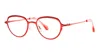 Theo Eyewear Cesium - 036 Shiny Red Rx Glasses In Red