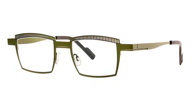 Theo Eyewear Crayon - 184 Capulet Olive Rx Glasses In Green