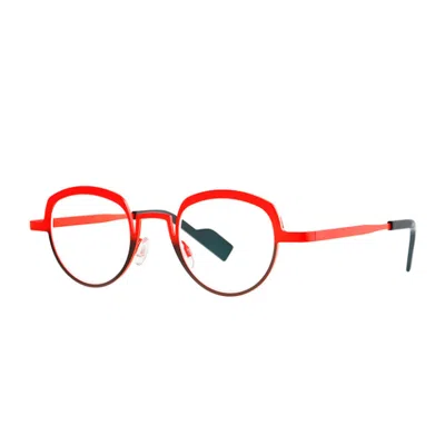 Theo Eyewear Fluo Red Sleep Titanium Sunglasses