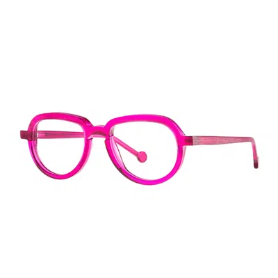 Theo Eyewear Fuchsia Kori Bustard Acetate Phantos Sunglasses In Purple