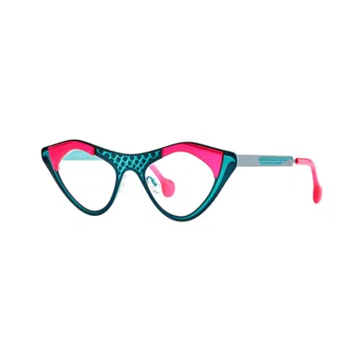 Theo Eyewear Liz 473 C 64+14+pink Candy473 In Green