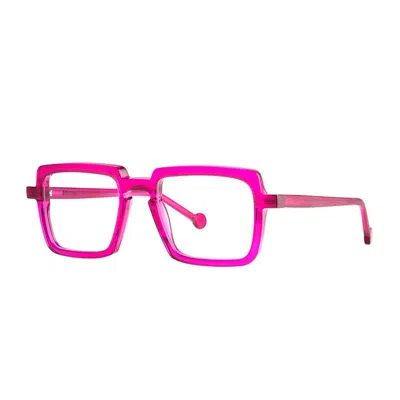 Theo Eyewear Martial Eagle 11 Deep Orchid Eyewear In Pink