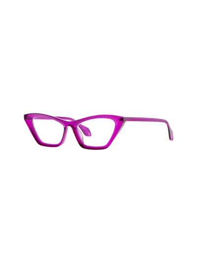 Theo Eyewear Mille +89 - Trasparent Orchid Glasses In Purple