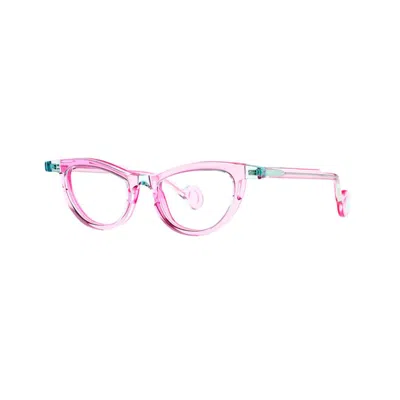 Theo Eyewear Pablo 011 Transparent Neon Green+transparent Shocking Pink11