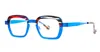 Theo Eyewear Parachute - 011 Electruc Blue / Red Ecail Glasses In Blue