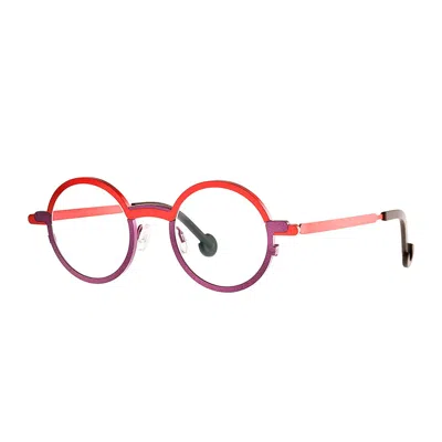 Theo Eyewear Shinjuku 292 36 Hot Red Shine + 737 Mm Purple Glasses