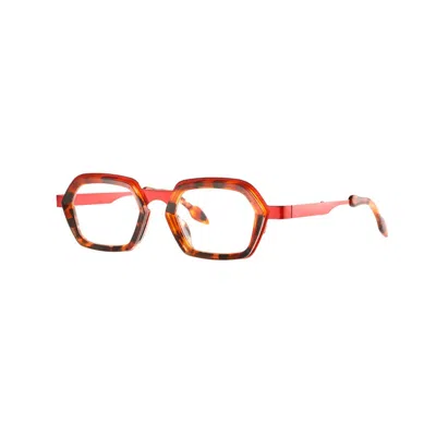 Theo Eyewear Sky 005 Hot Red Shine + Brown Dalmatianhot Red Shine Brown Dalma