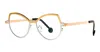 Theo Eyewear Strip - 319 Rx Glasses In Gold/silver