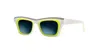 Theo Eyewear Sunglasses In White, Fluo Yellow