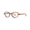 Theo Eyewear Swing 008 Brown Dalmatian+dark Brown Horn+transparent Shocki8
